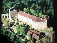 letecký snímek hradu